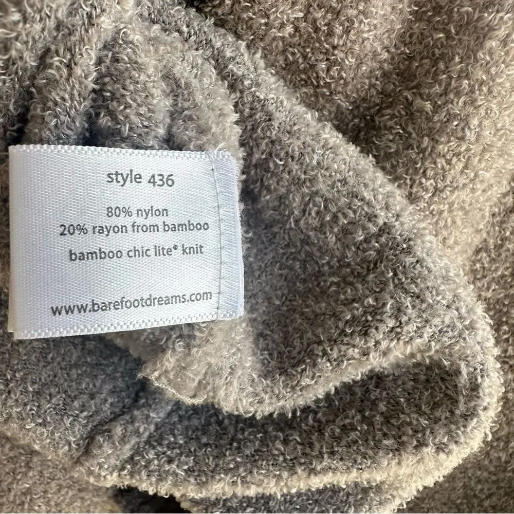 BAREFOOT DREAMS Sweater‎ Cardigan Women L/XL Bamboo Chic Lite Knit Beige